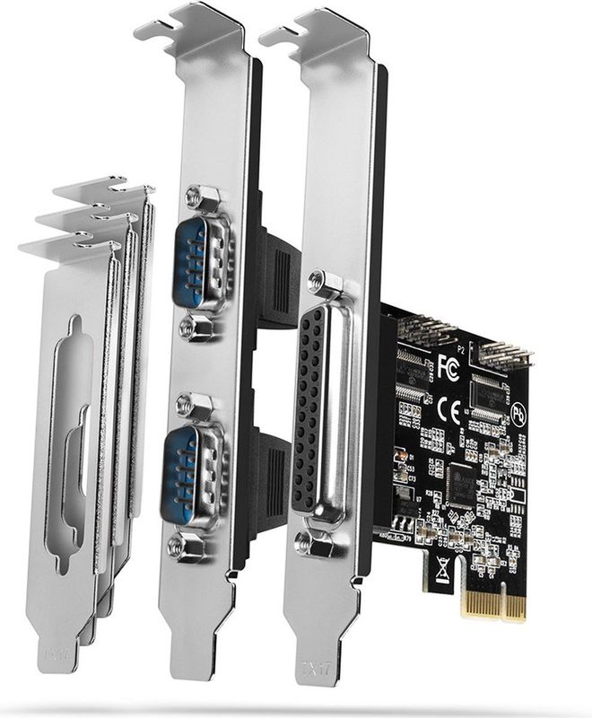 AXAGON PCEA-PSN PCIe Adapter chip ASIX AX99100 1x Parallel + 2x Serial + LP *PCIEM *DB9M