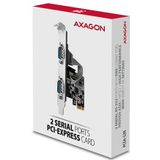 AXAGON PCEA-S2N PCIe Adapter chip ASIX AX99100 2x Serial Port + LP *PCIEM *DB9M