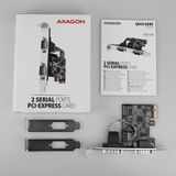 AXAGON PCEA-S2N PCIe Adapter chip ASIX AX99100 2x Serial Port + LP *PCIEM *DB9M