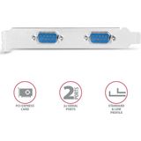 AXAGON PCEA-S2N PCIe Adapter chip ASIX AX99100 2x Serial Port + LP *PCIEM *DB9M