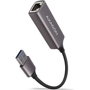 AXAGON ADE-TR Type-A USB3.2 Gen 1 - Gigabit Ethernet 10/100/1000 Adapter, metal, titan grey *USBAM *RJ45F