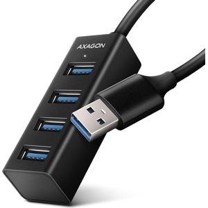 AXAGON USB-A Mini Hub - 4x USB 3.0 - Zwart