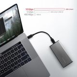 AXAGON - EEM2-SG2 - SSD-behuizing - Zwart - Aluminium - USB-C 3.2 Gen 2