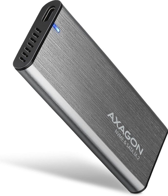 AXAGON - EEM2-SG2 - SSD-behuizing - Zwart - Aluminium - USB-C 3.2 Gen 2