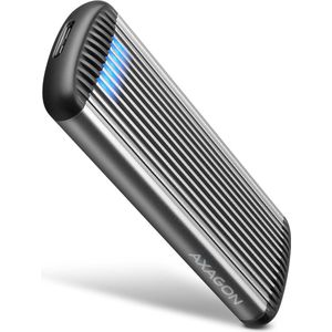 AXAGON - EEM2-SA - USB Micro-B 3.2 Gen 1 - M.2 SATA SSD Box - Aluminium - Ribbed Design