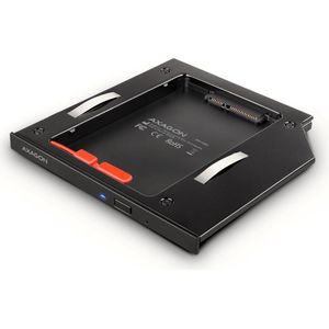 AXAGON RSS-CD09 2.5 SSD/HDD caddy into DVD slot, 9.5 mm, LED, ALU