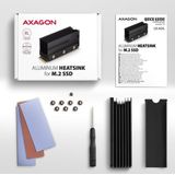 Axagon - Koellichaam voor M.2 SSD - Aluminium - 2 Thermische Pads