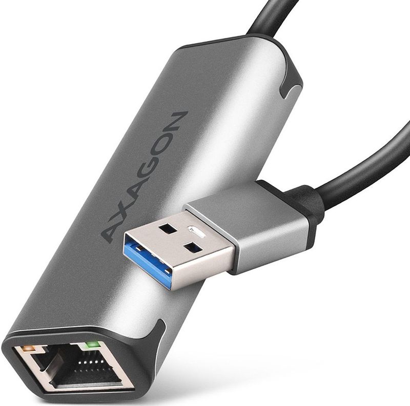Axagon - ADE-25R - Netwerkadapter - Grijs - USB-A 3.2 Gen 1 - 2.5 Gigabit Ethernet