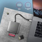 AXAGON CRE-S3C External card reader USB-C 3.2 Gen 1, 3-slot & lun SD/microSD/CF, UHS-II