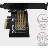 AXAGON PCEM2-ND PCE-E 3.0 8x - dual M.2 NVMe M-key slot adapter w. dataswitch, SP & LP, up to 110mm SSD