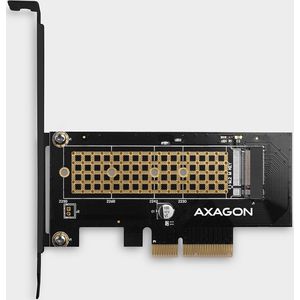 AXAGON PCEM2-ND PCE-E 3.0 8x - dual M.2 NVMe M-key slot adapter w. dataswitch, SP & LP, up to 110mm SSD