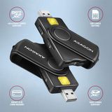AXAGON CRE-SMP2A USB Smart Card Reader - SD MicroSD SIM PocketReader