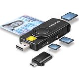 AXAGON CRE-SMP2A USB Smart Card Reader - SD MicroSD SIM PocketReader