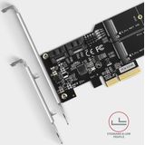 Axagon - PCES-SA4M2 - PCI-naar SATA Adapter - Zwart - 2 SATA III-poorten - 2 M.2 Slots