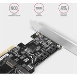 Axagon - PCES-SA4M2 - PCI-naar SATA Adapter - Zwart - 2 SATA III-poorten - 2 M.2 Slots