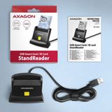 AXAGON USB Smart Card Reader - CRE-SM4N - Zwart
