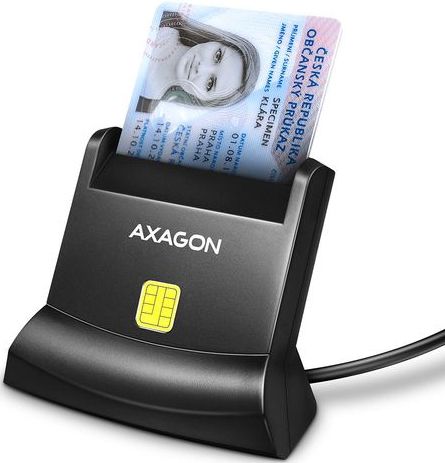 AXAGON USB Smart Card Reader - CRE-SM4N - Zwart