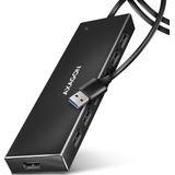 AXAGON HUE-F7A - USB Hub - Zilver - Aluminium - 1 m Kabel