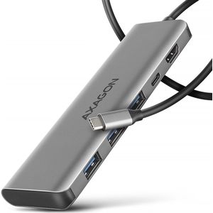Axagon - HMC-5H - USB-C Hub - Grijs - 3x USB-A, 4K HDMI, PD 100W