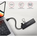 Axagon - HUE-C1C - Docking Station - Zwart - USB-C - 4 Poorten - 5 Gbit