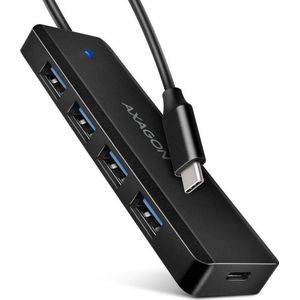Axagon HUE-C1C interface hub USB 3.2 Gen 1 (3.1 Gen 1) Type-C 5000 Mbit/s Zwart