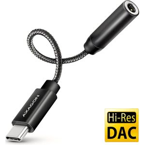 Axagon - ADA-HC - Audioadapter - Zwart - USB-C naar 3,5 mm