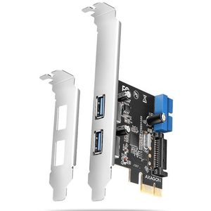 Axagon - PCEU-232RS - Uitbreidingskaart - Zwart - PCIe 4.0 x1 - 4x USB 3.0