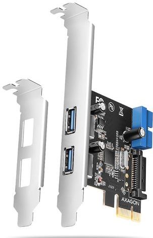 Axagon - PCEU-232RS - Uitbreidingskaart - Zwart - PCIe 4.0 x1 - 4x USB 3.0