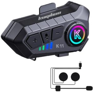 KUQIBAO K11 motorhelm waterdichte subwoofer Bluetooth-koptelefoon (harde microfoon)