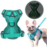 Pet Vest Harnas + Trekkabel Set Reflecterend Ademend Hond Kat Harnas  Maat: S(Rood)