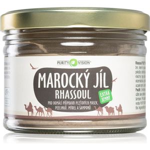 Purity Vision Rhassoul Marokkaanse Klei voor de bereiding van gezichtsmaskers, peelings, zepen en shampoos 450 gr