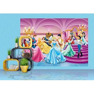 AG Design FTDs1928 Disney Princess Prinsessens, papier fotobehang kinderkamer - 255 x 180 cm - 2 delen, papier, multicolor, 0,1 x 255 x 180 cm