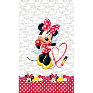 AG Design Minnie Mouse met lippenstift, Disney, gordijnen voor kinderkamer, 1-delig, meerkleurig, 140 x 245 cm