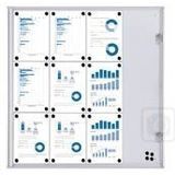 Showdown® Displays Schaukasten Economy XS silber 12x DIN A4