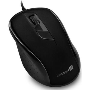 Connect IT - CMO-1200-BK - Muis - Zwart - Bedraad