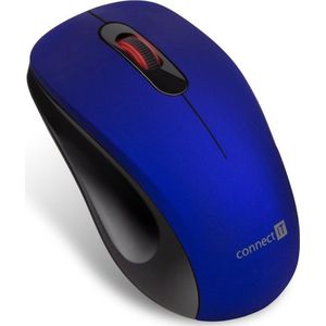 Connect IT CMO-2230-BL (Draadloze), Muis, Blauw