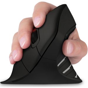 Connect IT - Verti TriMode - Draadloze Muis - Zwart - Ergonomisch Ontwerp