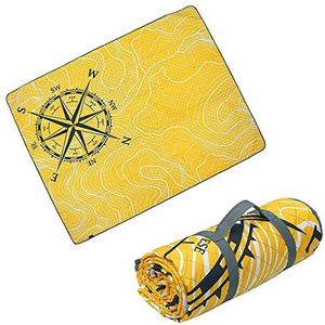 Schwarzwolf outdoor Alvernia Picknickdeken, waterafstotend, met praktische nylon riemen om op te rollen en te dragen