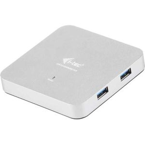 i-tec Metal U3HUBMETAL4 interface hub USB 3.2 Gen 1 (3.1 Gen 1) Type-A 5000 Mbit/s Zilver