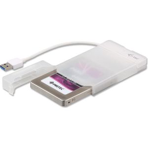 i-tec MySafe externe harde schijf behuizing (USB 3.0, 9,5 mm, voor SATA I/II/III HDD SSD) wit