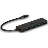 i-tec Advance C31HUB404 interface hub USB 3.2 Gen 2 (3.1 Gen 2) Type-C 5000 Mbit/s Zwart