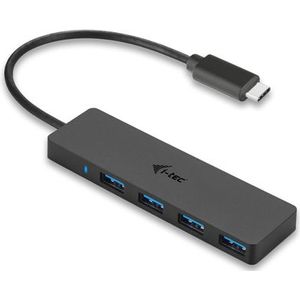 i-tec Advance C31HUB404 interface hub USB 3.2 Gen 2 (3.1 Gen 2) Type-C 5000 Mbit/s Zwart