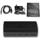 i-tec U3HUB742 interface hub USB 3.2 Gen 1 (3.1 Gen 1) Type-B 5000 Mbit/s Zwart