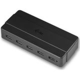 i-tec U3HUB742 interface hub USB 3.2 Gen 1 (3.1 Gen 1) Type-B 5000 Mbit/s Zwart