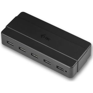 i-tec U3HUB742 interface hub USB 3.2 Gen 1 (3.1 Gen 1) Type-B 5000 Mbit/s Zwart