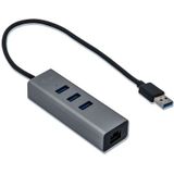 i-Tec USB 3.2 Gen 1 Hub - 3 Poorten - Gigabit Ethernet