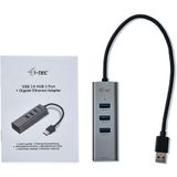 i-Tec USB 3.2 Gen 1 Hub - 3 Poorten - Gigabit Ethernet