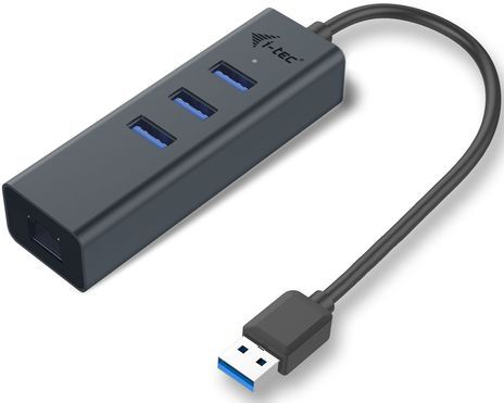 i-Tec USB 3.2 Gen 1 Hub - 3 Poorten - Gigabit Ethernet