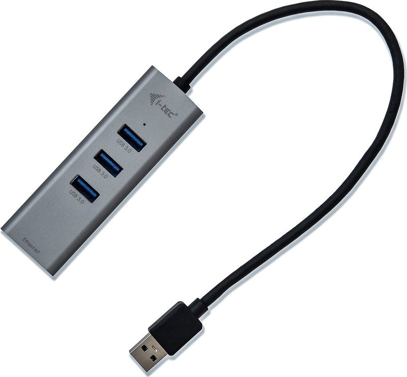 i-Tec USB 3.2 Gen 1 Hub - 3 Poorten - Gigabit Ethernet