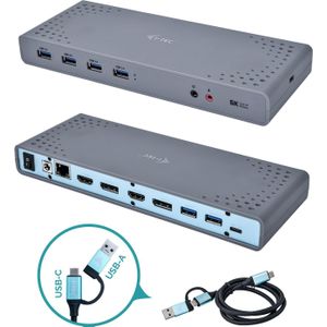 i-tec USB A/USB-C Dual Display Docking Station - 4K/5K